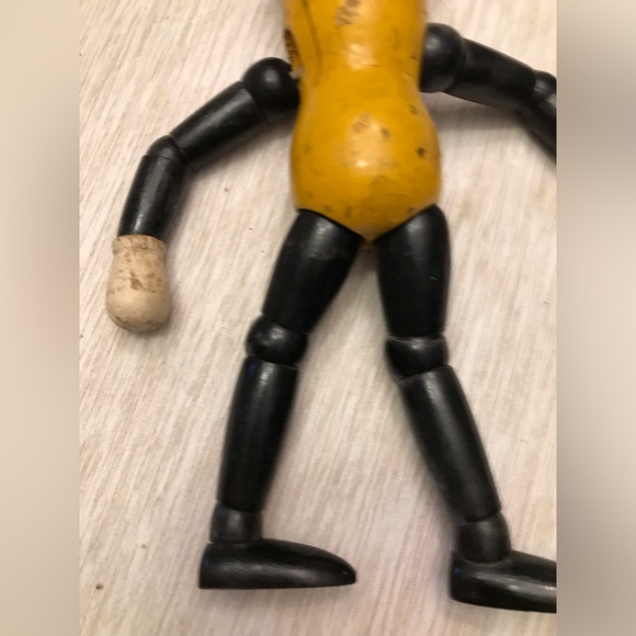 Antique Mr. 🥜 🎩 Mr. Peanut Reticulated Wooden Toy Top Hat Vintage 🎩🥜 - Picture 6 of 9